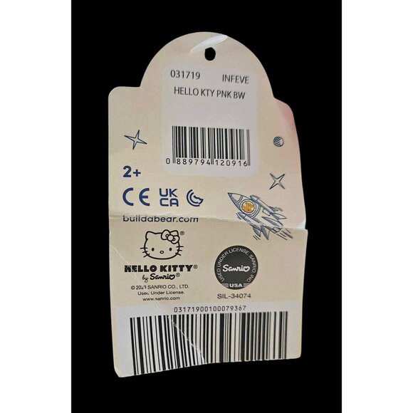 NEW* Build-A-Bear Workshop Hello Kitty White & Pink 22" Plush Toy With Pink Bow - Picture 8 of 9